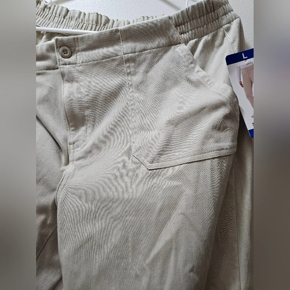 Tan/Cream Stretchy Work Pants - Picture 3 of 3